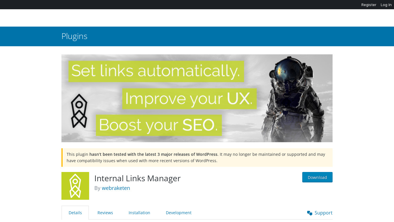Automated Link Building Landing page