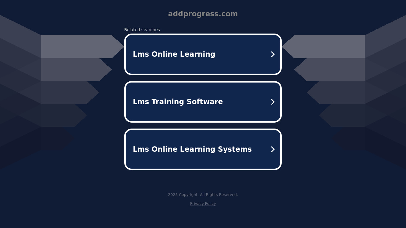 AddProgress Inc. Landing page