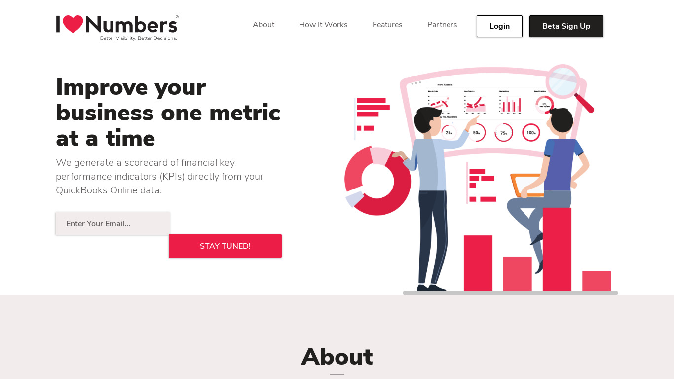 I Love Numbers Landing page