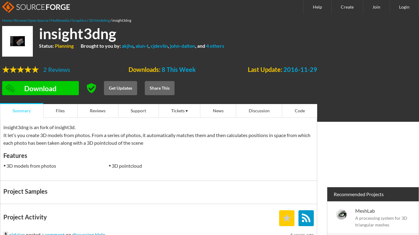 insight3dng Landing page