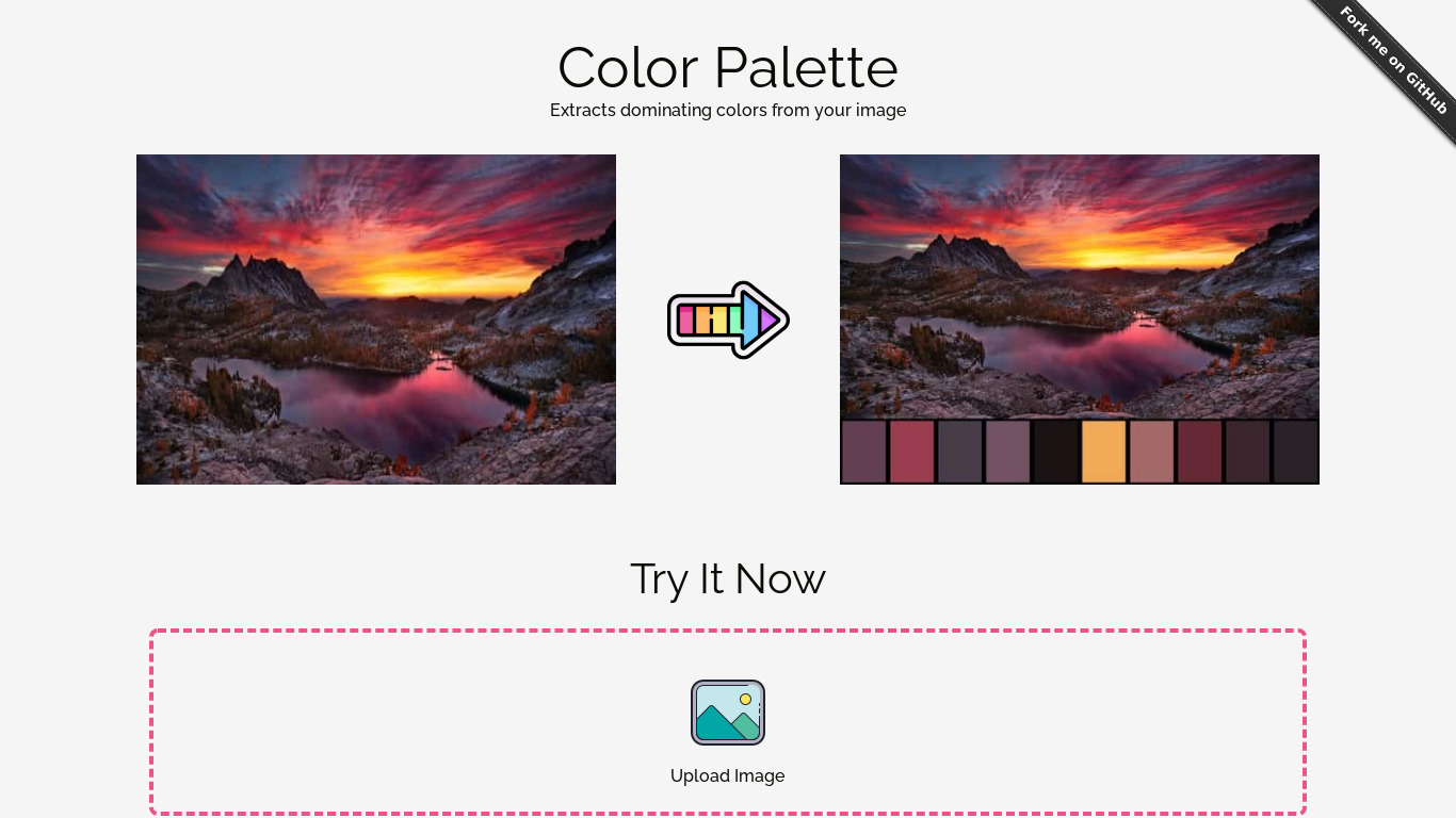 colorpalettedemo.herokuapp.com Color-Palette Landing page