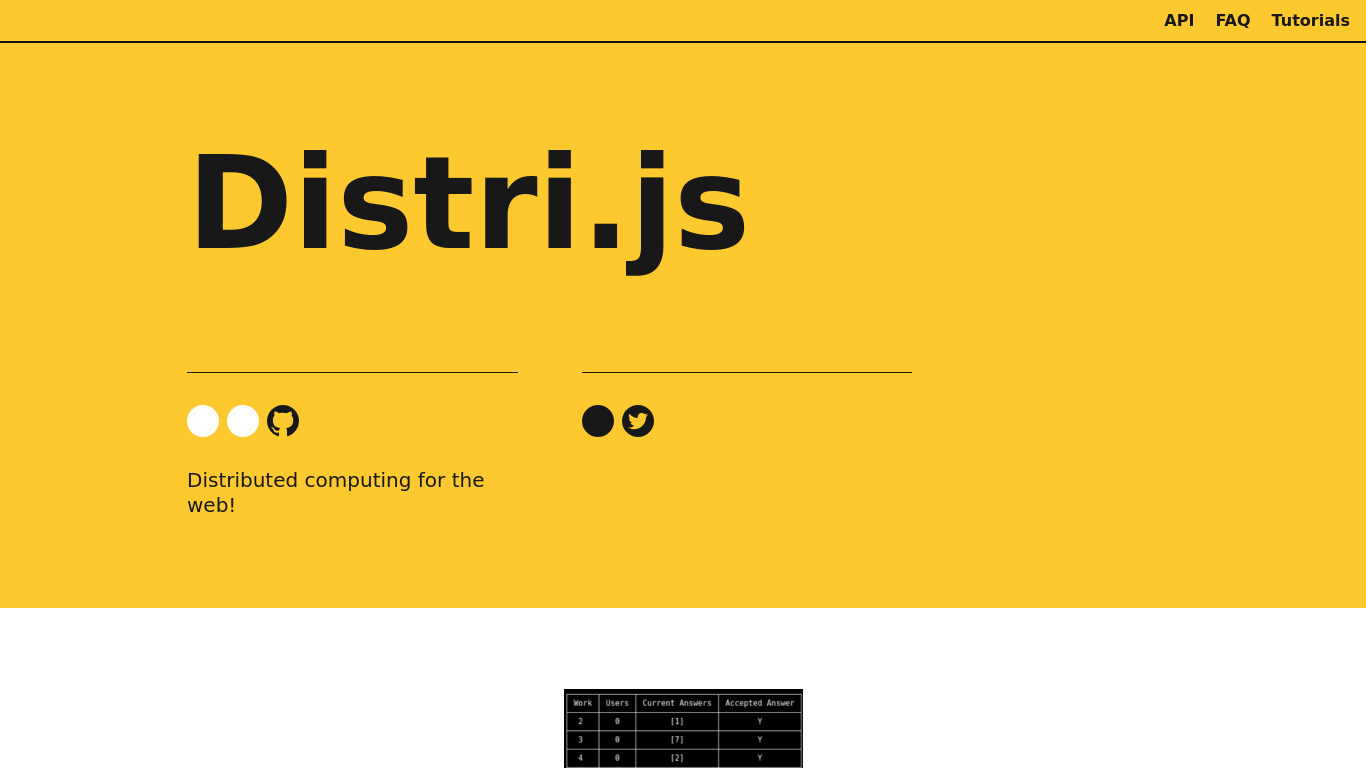 Distri.js Landing page