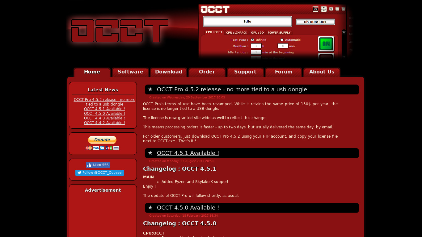 ocbase.com Occt Landing page