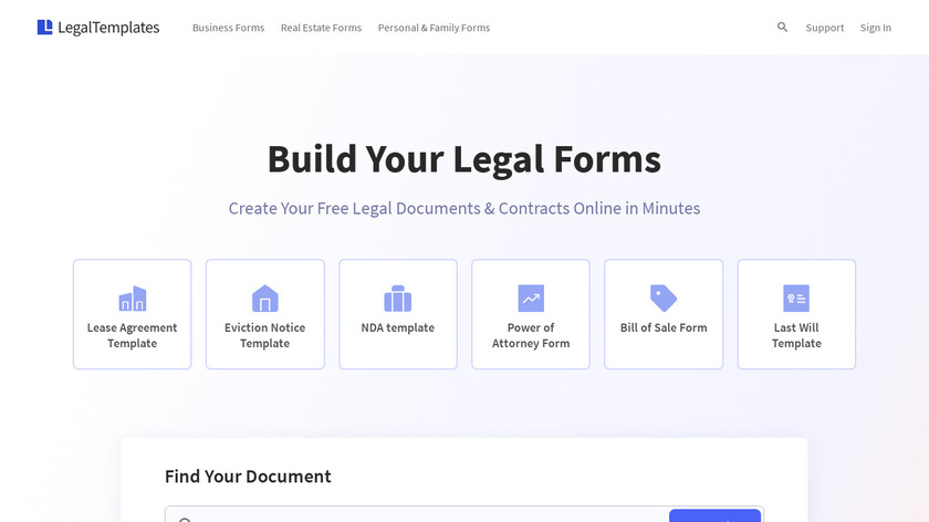 LegalTemplates.net Landing Page