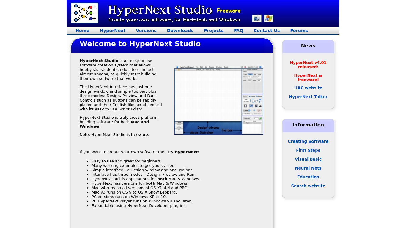 HyperNext Studio Landing page