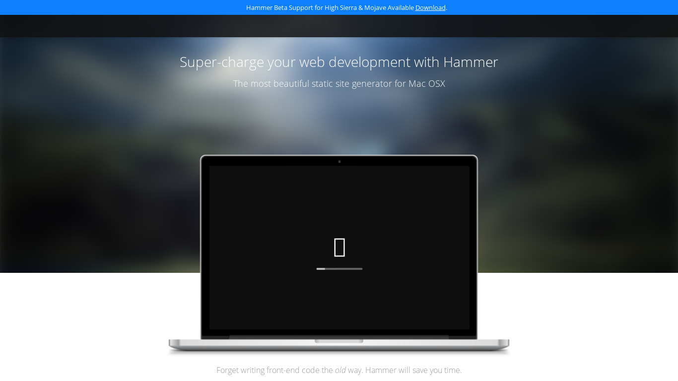 Hammer Landing page