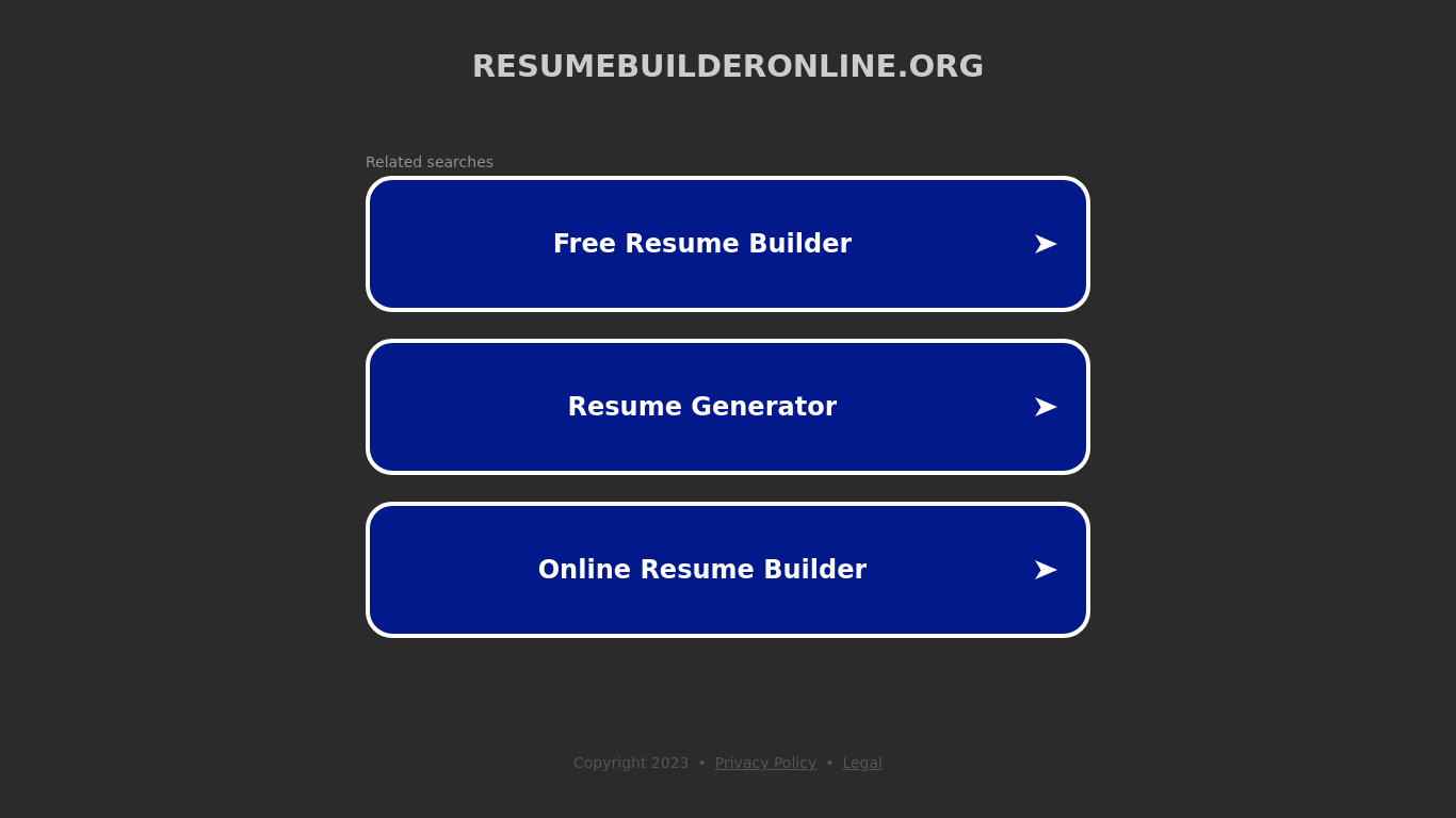 Resume Builder Online Landing page