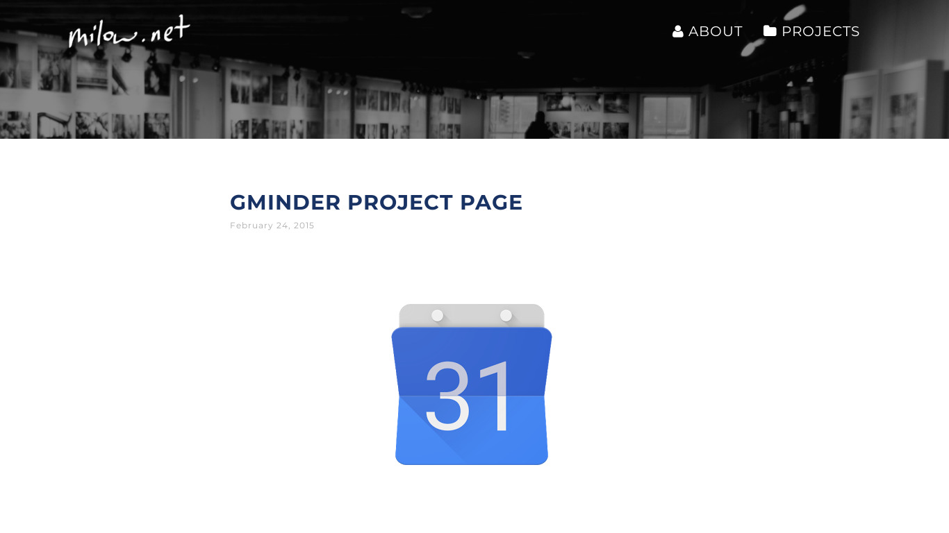 GMinder Landing page