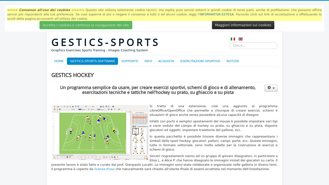 sportscoachingsystem.com GESTICS HOCKEY Landing page