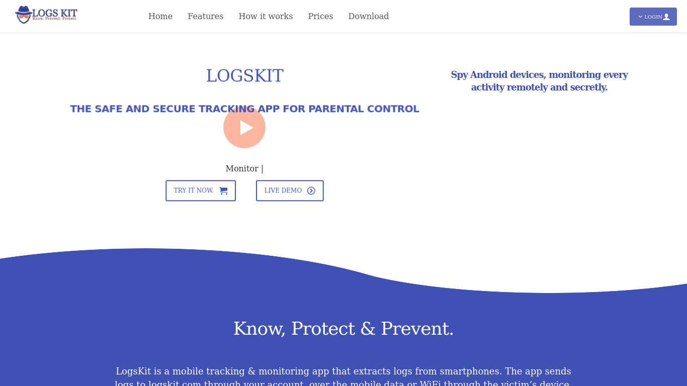 Logskit Landing page