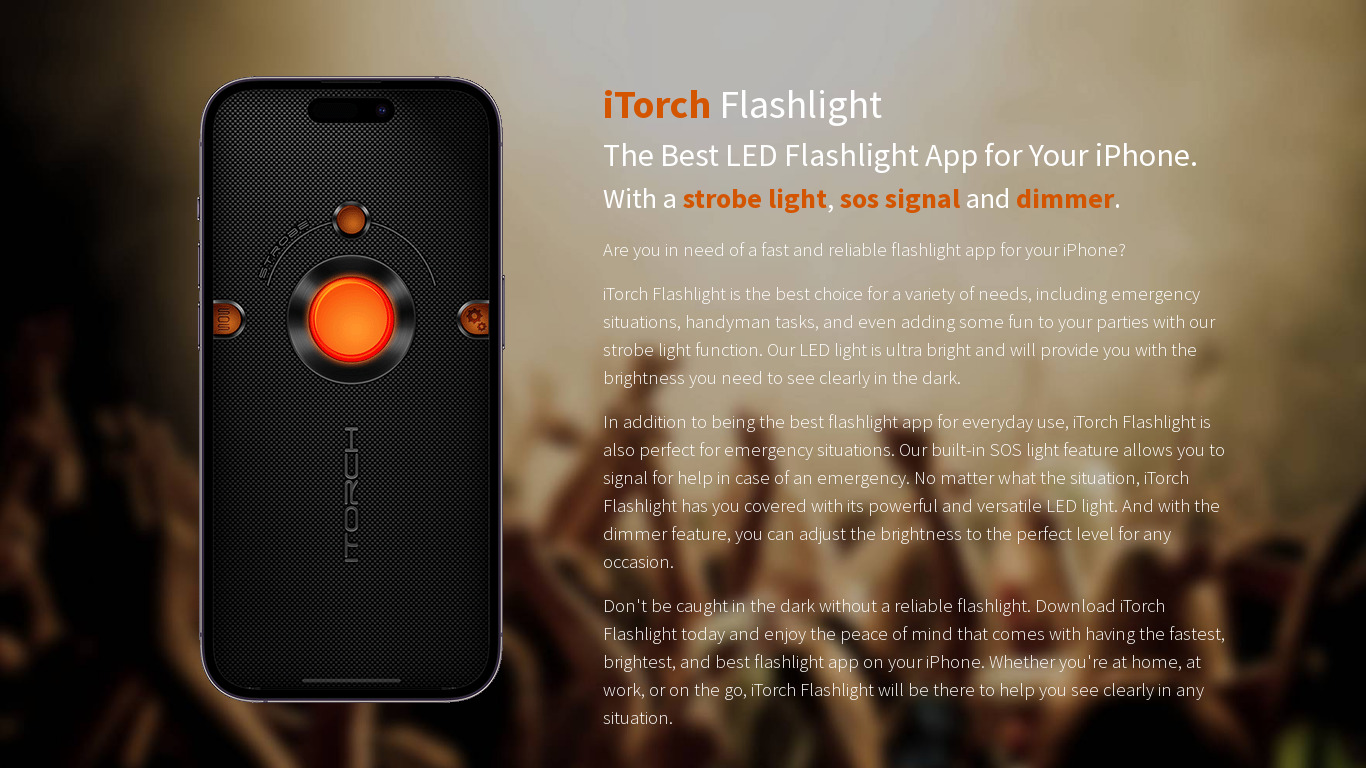 iTorch Landing page