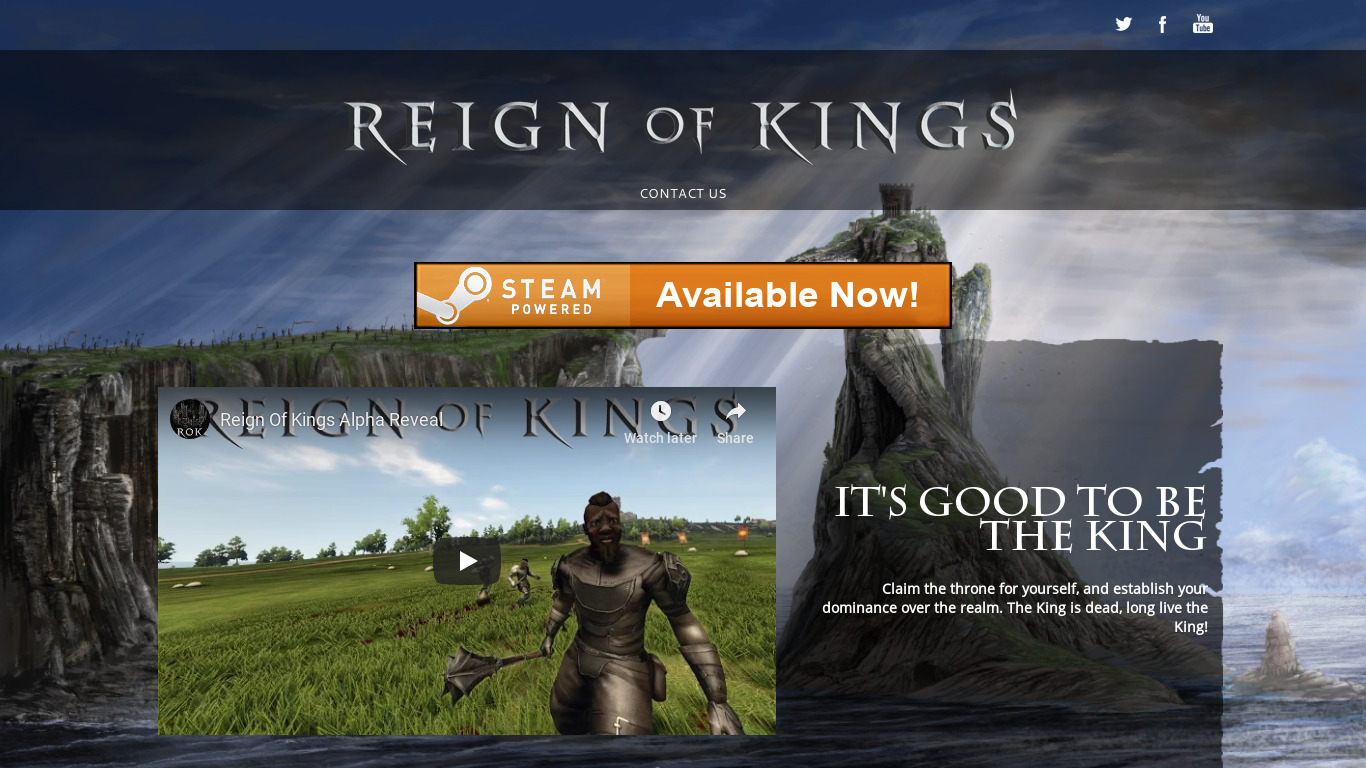 Reign Of Kings Landing page