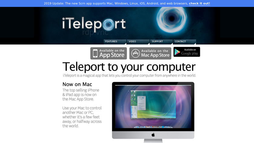 iTeleport VNC Landing Page