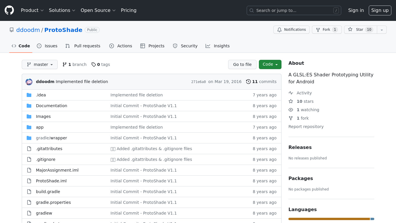 ProtoShade Landing page