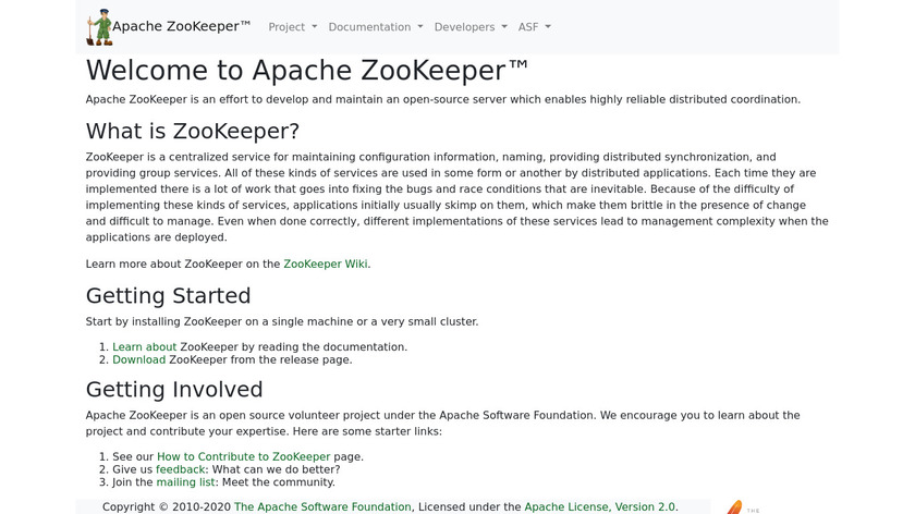 Apache ZooKeeper Landing Page