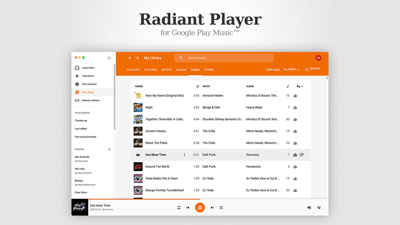 Radiant Player Landing page
