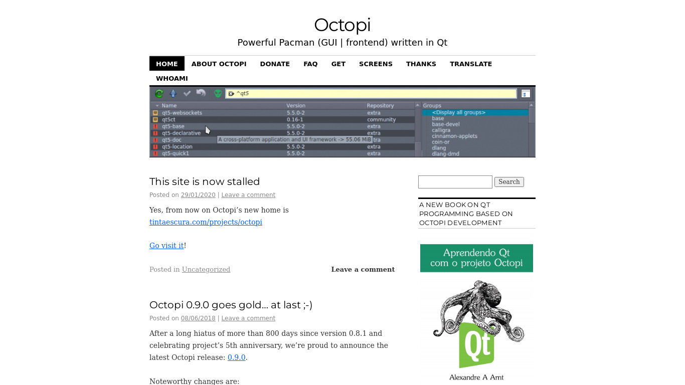 Octopi Landing page