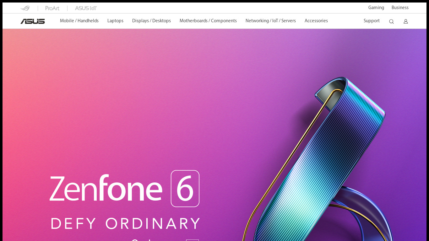 Zenfone Landing page