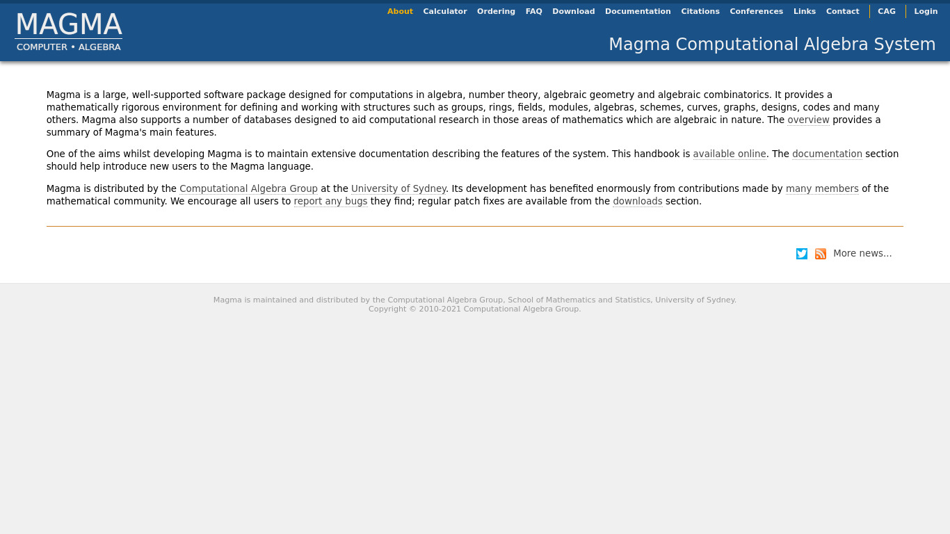Magma Landing page