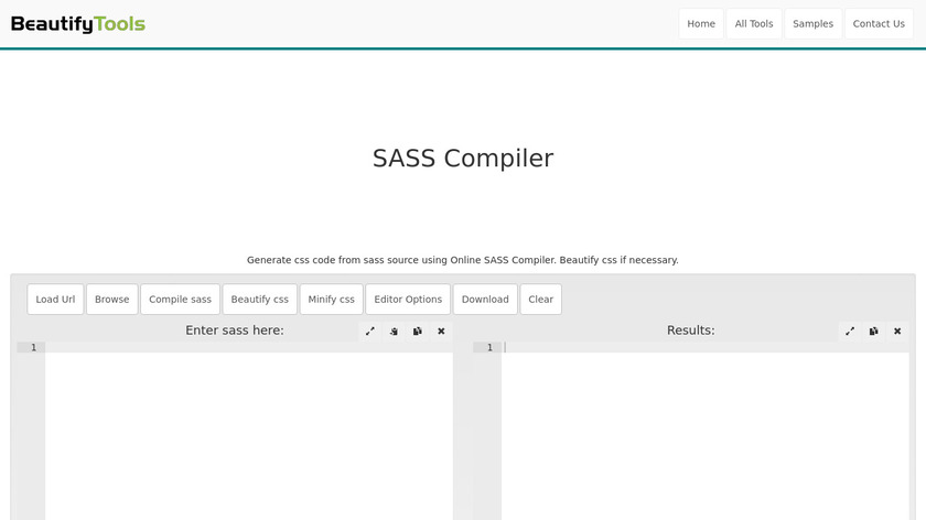 SASS Compiler Landing Page