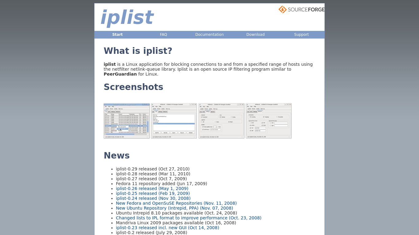 iplist Landing page