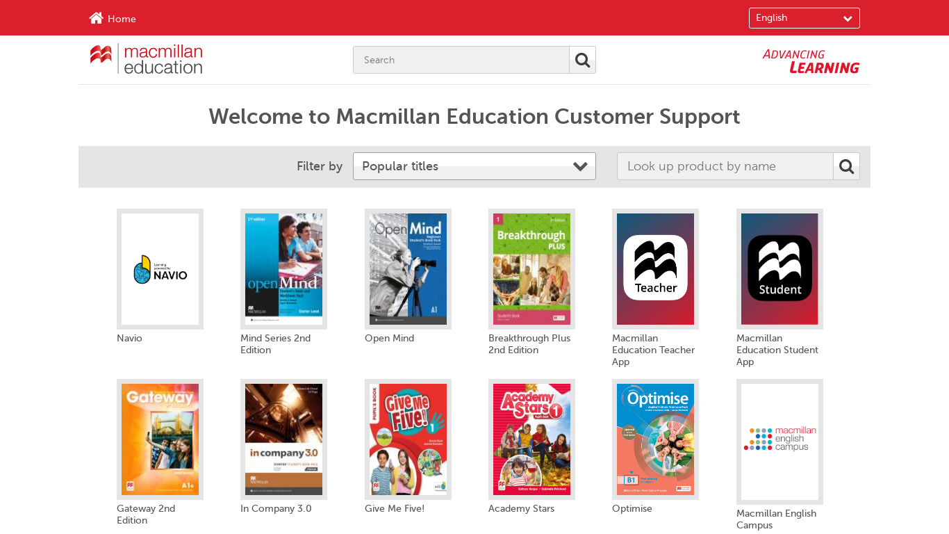 Macmillian Dictionary and Thesaurus Landing page