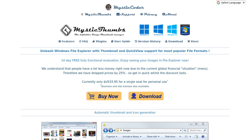 MysticThumbs Landing Page
