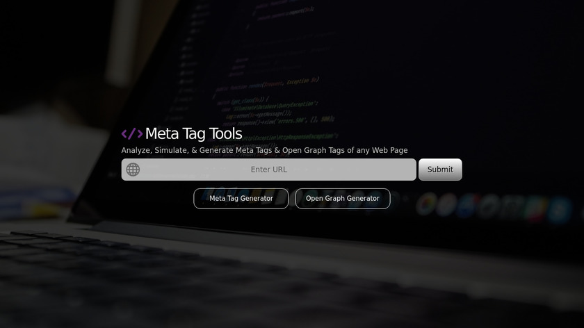 MetaTagz.com Landing Page