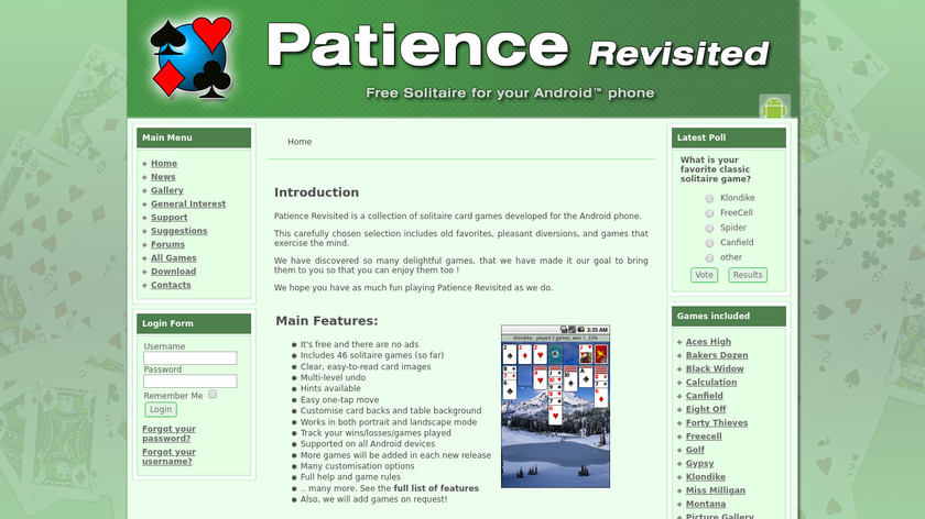 Patience Revisited Landing Page