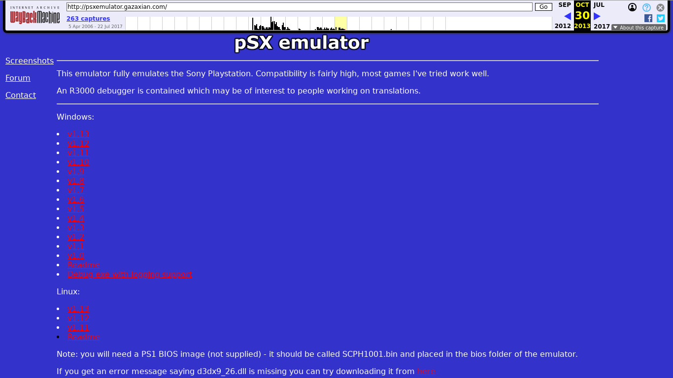 pSX Landing page