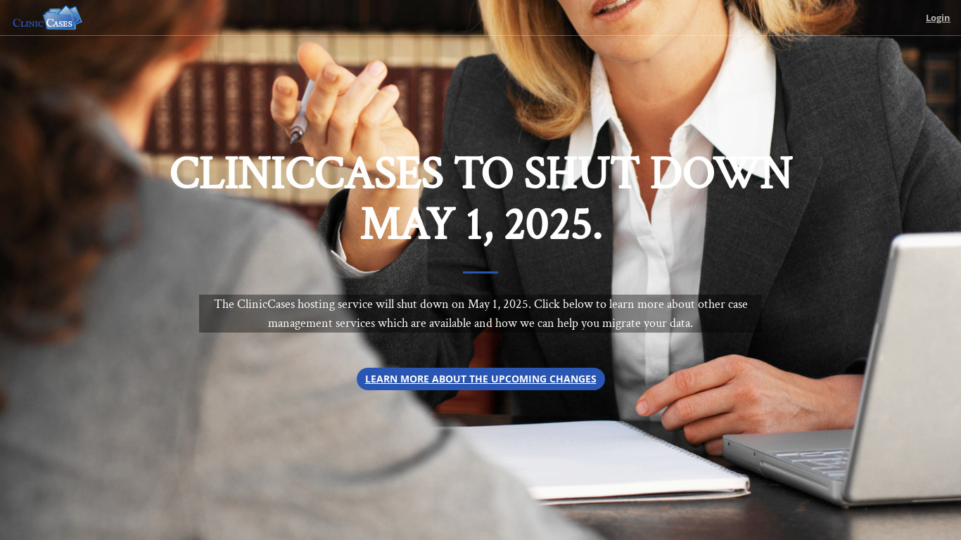 ClinicCases Landing page