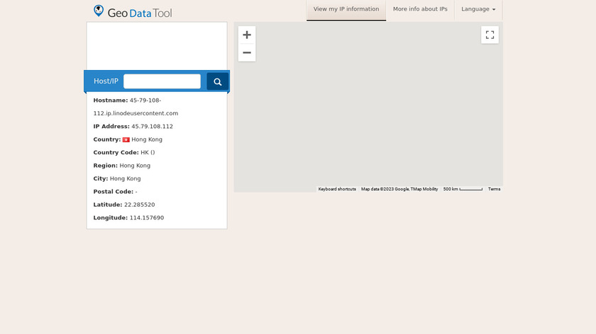 Geo IP Tool Landing Page
