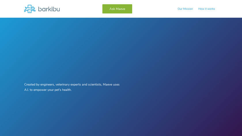 Maeve by Barkibu Landing Page