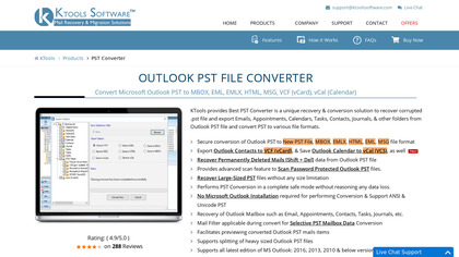 KTools Outlook PST File Converter image