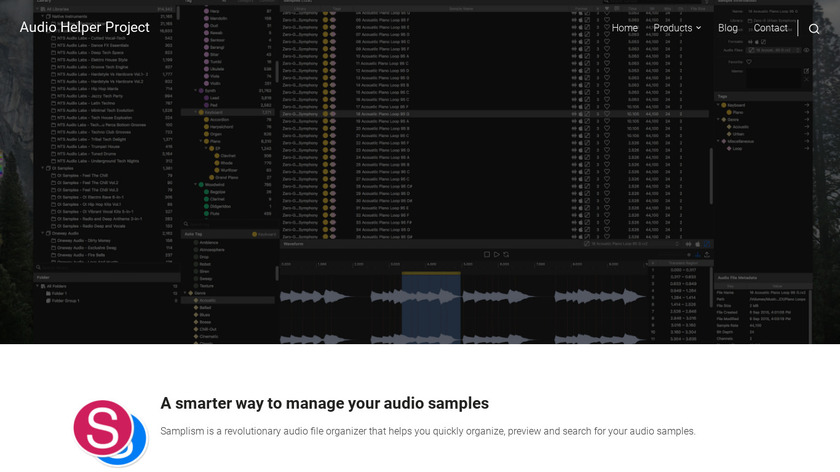 Samplism Landing Page