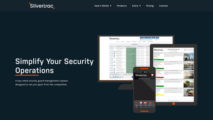Silvertrac Software Landing Page