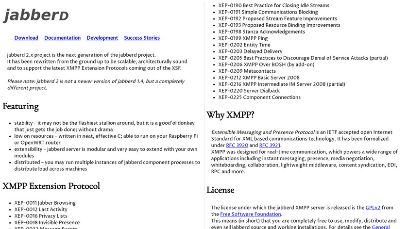 jabberd Landing Page