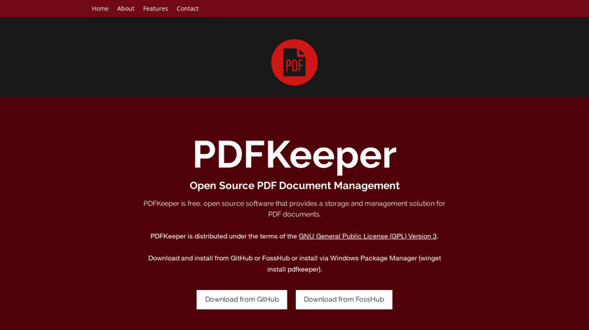 PDFKeeper Landing Page