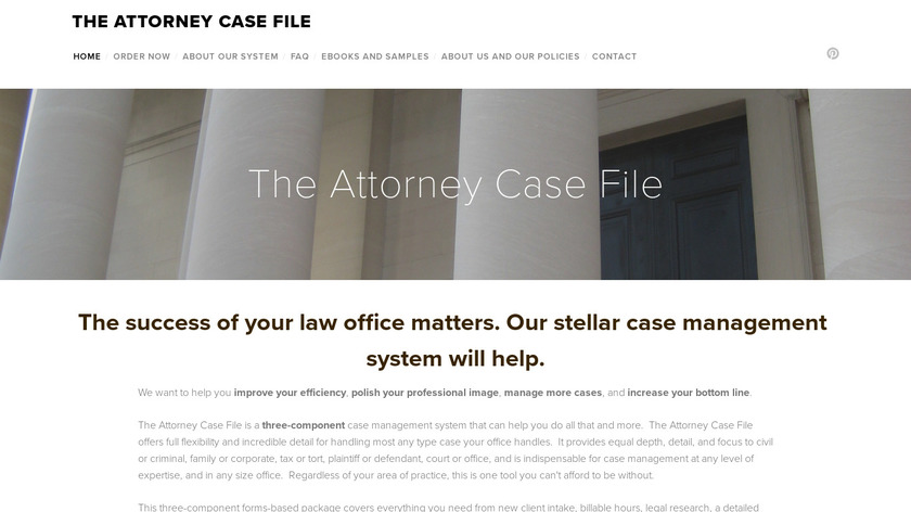 The Attorney Case File Landing Page