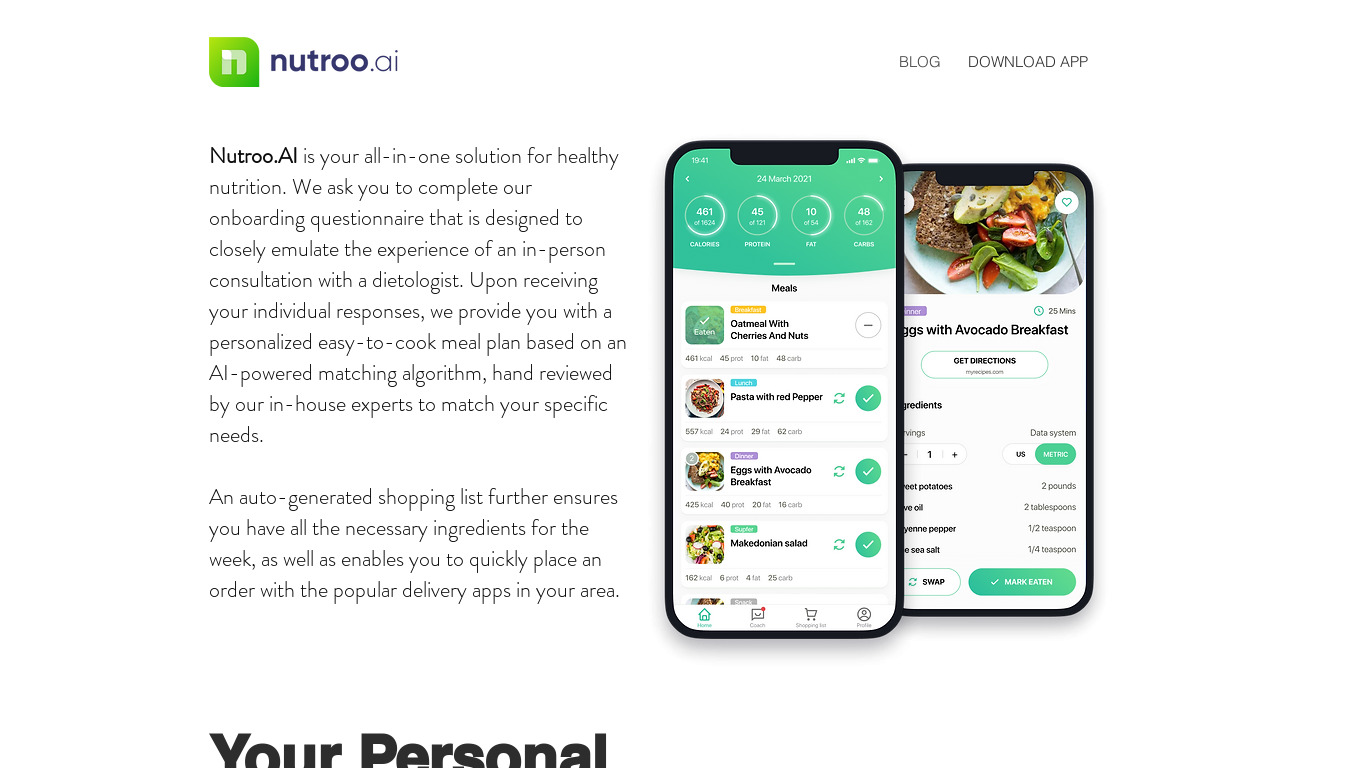 Nutritionista Landing page