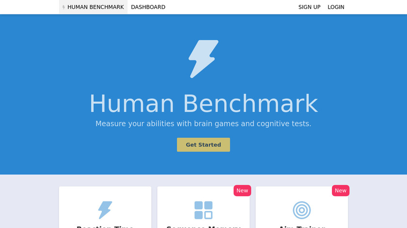 Human Benchmark Landing Page