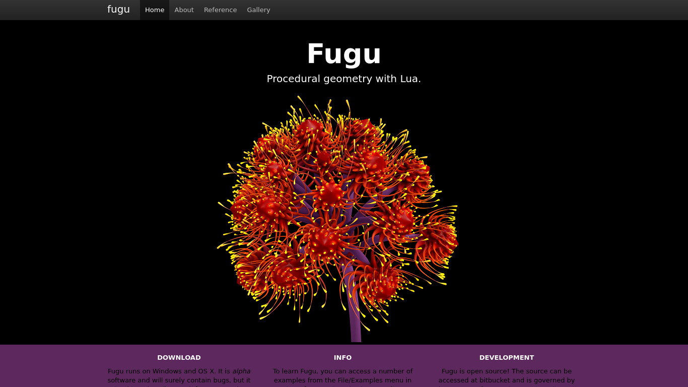 Fugu Modelling System Landing page