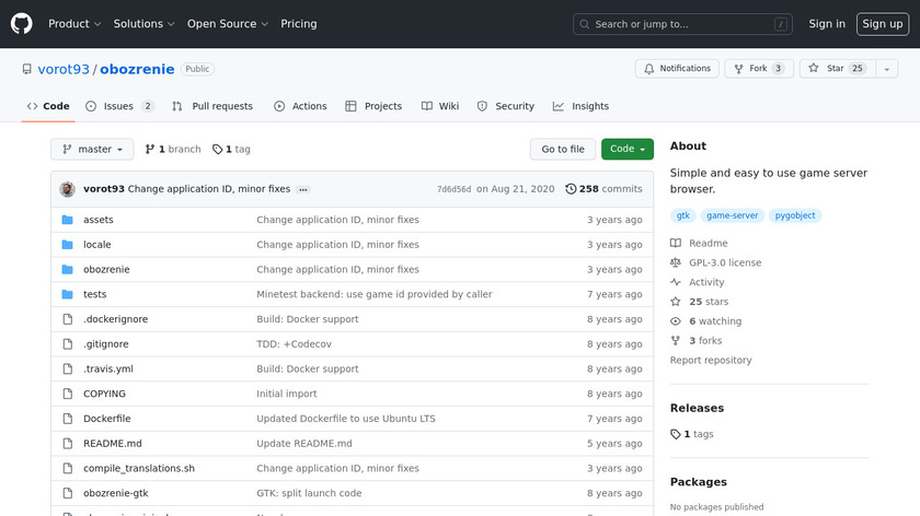 Obozrenie Landing Page