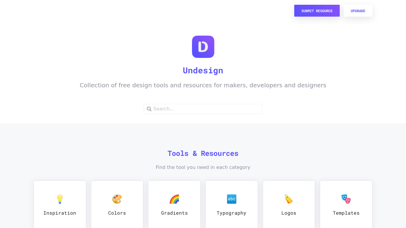 Undesign Landing page