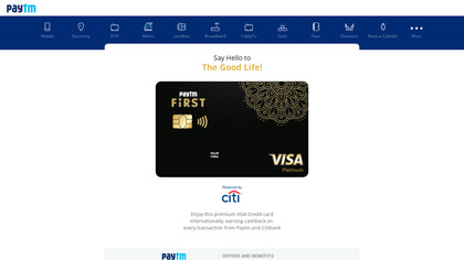Paytm First Credit Card image