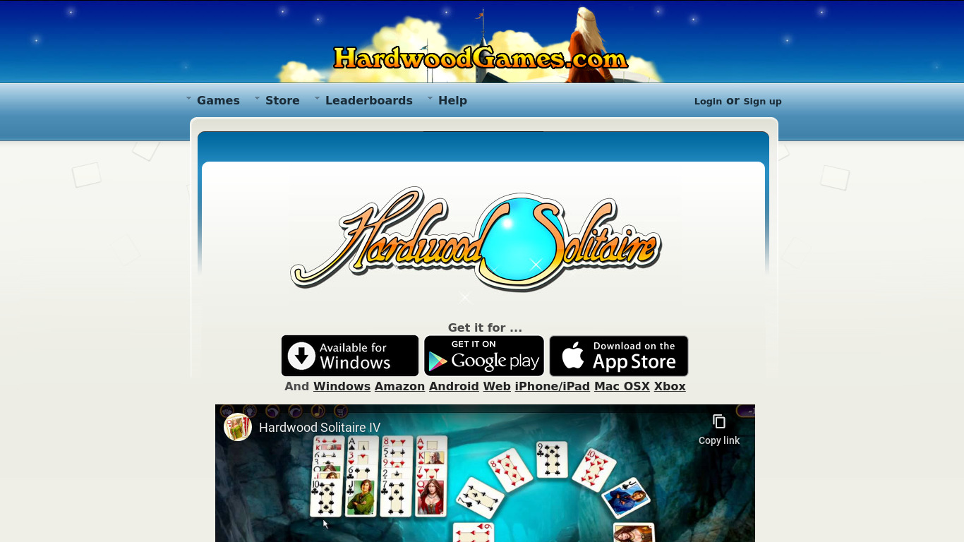 Hardwood Solitaire IV Landing page