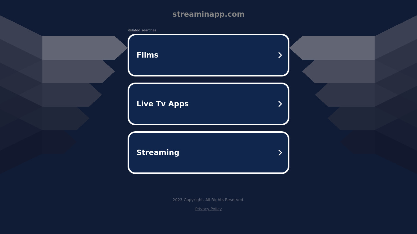 StreamIn Landing page