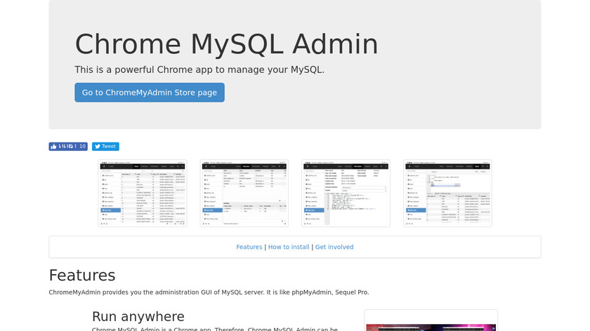 eisbahn.jp Chrome MySQL Admin Landing Page