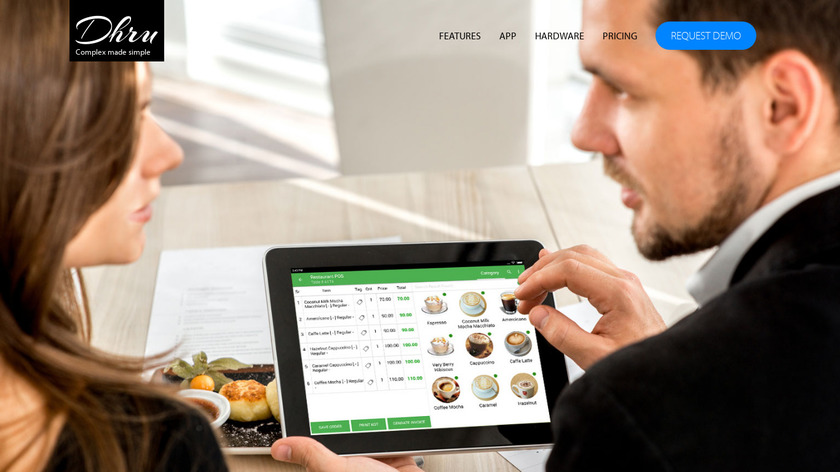 Dhru - Smart Restaurant POS Landing Page