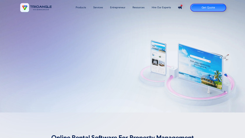 TrioAngle Property rental software Landing Page